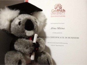 Graduate Certificate with plush toy