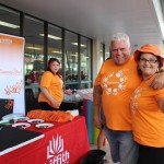 Staff at the GUMURRI Harmony Handprint stall