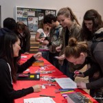 Students registering for Global Connections
