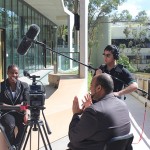 Behind the scenes of Mpho's interview filming