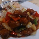 Pork, Vegetables, Rice and Shrimps