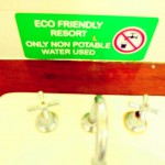 Eco friendly resort sign