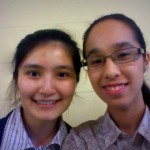 Larissa and friend at Princess Alexandra graduate open day