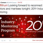 20th Anniversary of Griffith University Industry Mentoring Program - Twitter screenshot