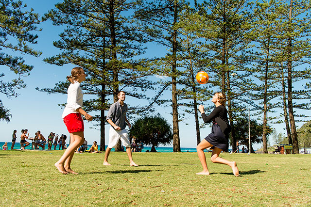 Soccer in park, Burleigh, Gold Coast
