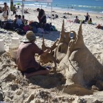 Professional of Building a Sand Castle. He was there for four hours.