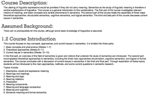 Course introduction