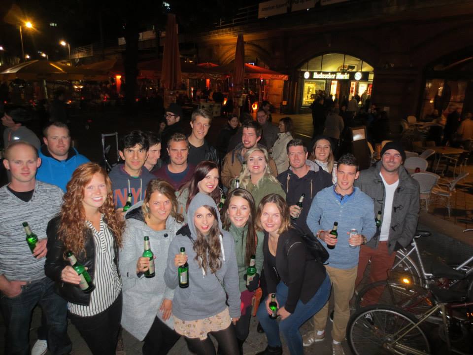 Hostel organised pub crawls are a great way to make new friends!