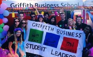 Griffith Business School student leaders at Relay for Life