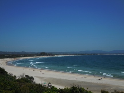 View of the main beach at Byron Bay
