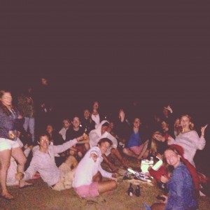 Midnight beach party!