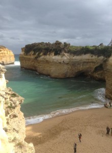 A cove along the Great Ocean Road viewed from above
