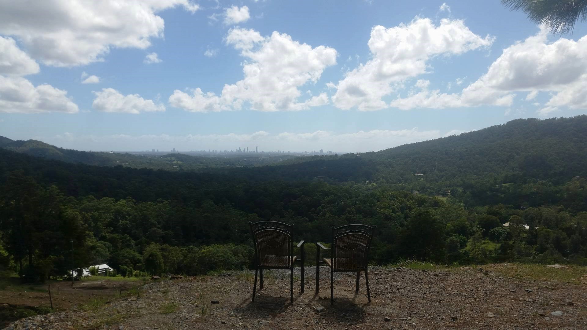 View from the mountains of Springbrook