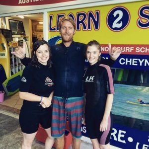 Our first surf lesson